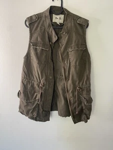 Per Se vest brown zipper front & drawstring waist  women's S - Picture 1 of 12
