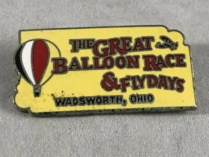 BALLONNADEL (198?) Wadsworth OH Great Balloon Race & FlyDays PINBACK Pin - Bild 1 von 1