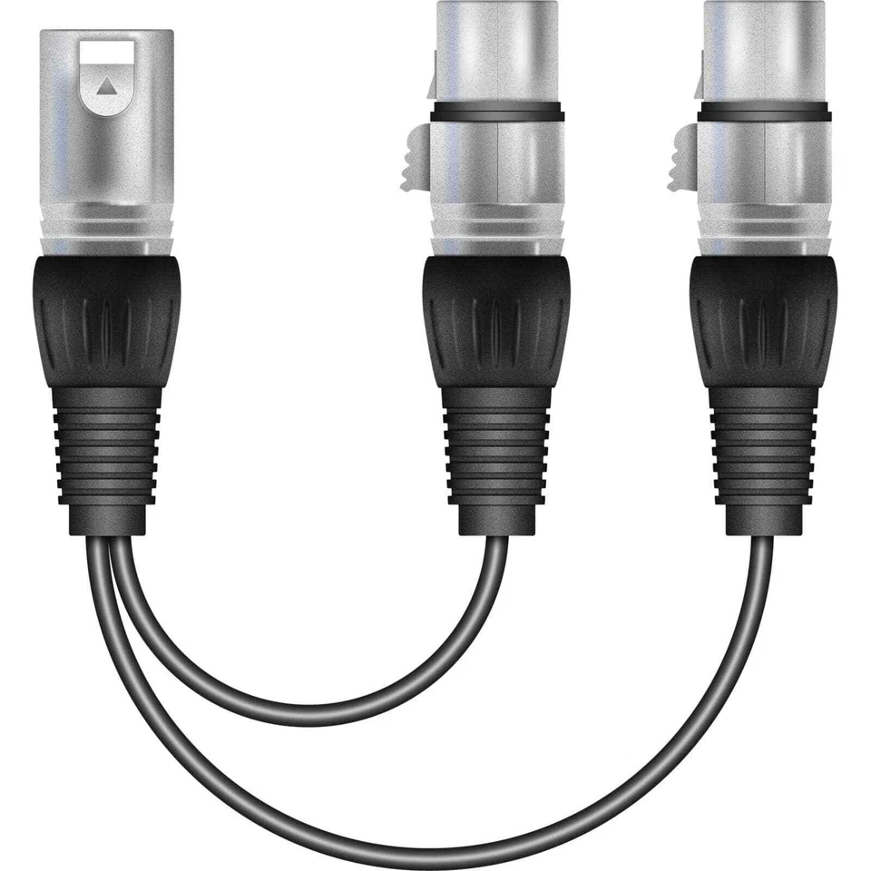 Soundlab 1x macho XLR a 2x hembra enchufe XLR divisor cable adaptador 15 cm Foto 1 de 1