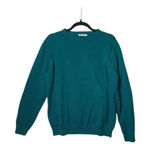 Woolovers 100% Organic Cotton Knit Green Sweater Women's Size Medium - Picture 1 of 15