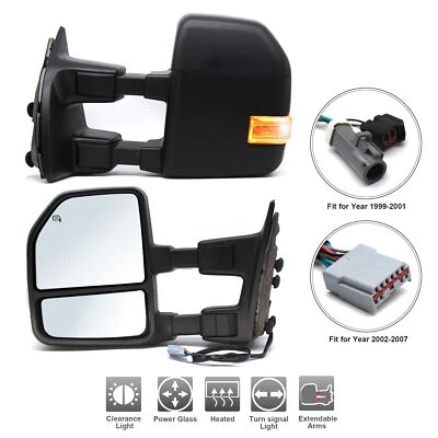 New Style Tow Mirrors For 05-07 Ford F250 Super Duty Power Heated Turn Signal - Image 1 of 4