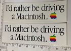 Apple “I’d rather be driving a Macintosh” 1980s Bumper Sticker (2-piece)
