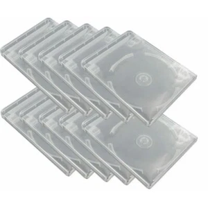 Lot de 10 boîtiers DVD transparents avec pochette plastique - clip verrouillage - Afbeelding 1 van 7