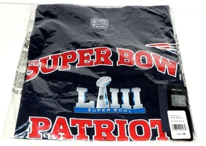 New England Patriots Super Bowl 53 LIII Blue T-Shirt New in the Bag Fanatics - Picture 1 of 4