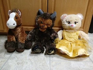 Build A Bear Disney Beauty and The Beast Princess Belle, Beast & Horse Plushes - Picture 1 of 23