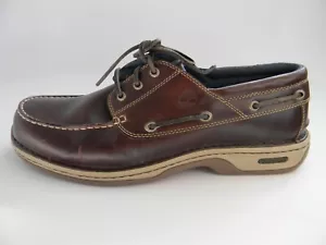 New Mens Timberland Smart Comfort System Brown Leather Upper Shoes Size 11.5W - Picture 1 of 10