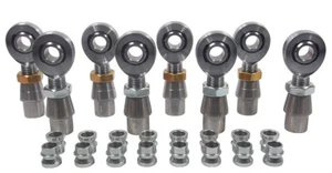 CHROMOLY 4 LINK KIT 1/2 X 3/4-16 HEIM JOINT JOINTS (1/2-3/8 HMS) & BUNGS .095 - Picture 1 of 8