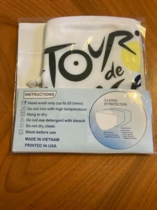 White Tour de France Face Mask Polyester outer layer - Picture 1 of 2