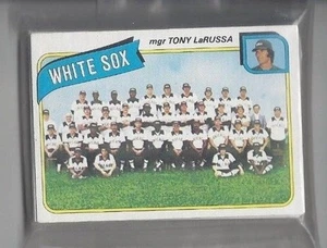 1980 Topps conjunto de tarjetas de béisbol equipo Chicago White Sox Chet Lemon, Ron Leflore - Imagen 1 de 2