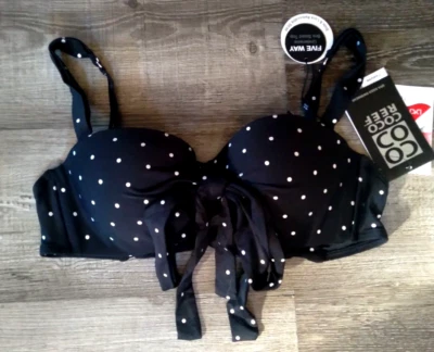 NEW Coco Reef Size 32/34C M  5-way Polka Dot Underwire Bikini Top NWT - Image 1 of 4