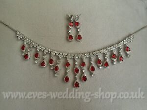 2 Piece Bridal jewellery set - Necklace and earrings