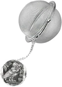 Greek Owl Coin 2inch Tea Ball Mesh Infuser Stainless Sphere Strainer ww29 - Picture 1 of 1