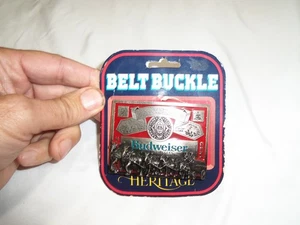 Vintage Budweiser King Of Beers Clydesdales Belt Buckle Heritage #53 - Picture 1 of 4
