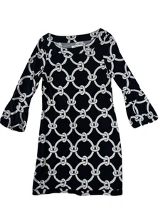 White House Black Market Black White Geometric Shift Dress Women's Size XS - Picture 1 of 24