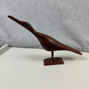 Handgeschnitzte Eisenholz Roadrunner Vogel Figur 7 cm lang - Bild 1 von 13