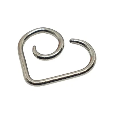 Cuore Piercing Curl Earring 16 g (1,2, mm) Helix Cartilagine Ring Tragus Dait... - Immagine 1 di 4