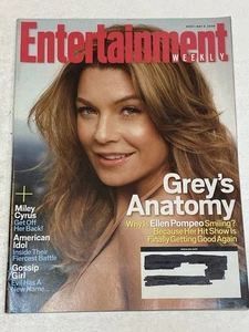 Entertainment Weekly May 9 2008 Ellen Pompeo Miley Cyrus Gossip American Idol - Picture 1 of 1