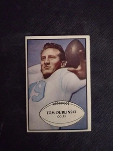 1953 Bowman #91 Tom Dublinski Rookie Baltimore Colts keine Knicke Ex - Bild 1 von 2