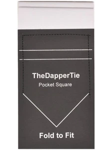 Herren weiß Baumwolle flach doppelt getönt vorgefaltet Einstecktuch auf Karte - Bild 1 von 2