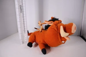Disney El Rey León Pumba con Timón Cabalgando 8" Peluche Hasbro 2002 - Imagen 1 de 4