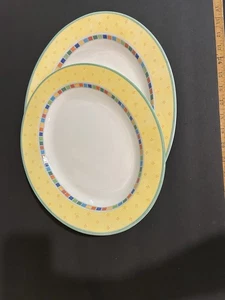 Pair Of Villeroy And Boch 1748 Twist Alea Limone Oval Platters- 14” & 16” - Bild 1 von 8
