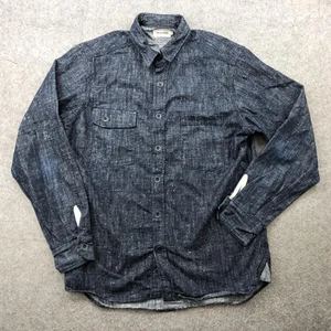 Taylor Stitch Shirt Mens Large Indigo Blue Nep Denim Button Up Chore Western - Picture 1 of 13