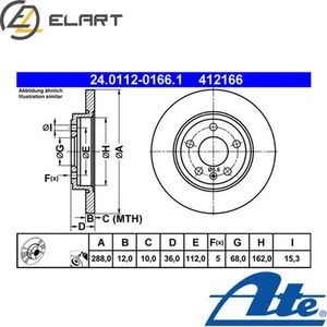 2x BRAKE DISC 24.0112-0166.1 FOR AUDI A4/B7/Convertible/B6 SEAT EXEO/ST 1.8L - Picture 1 of 7