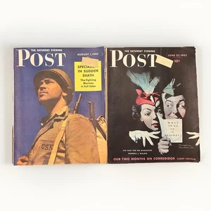 The Saturday Evening Post June August 1942 Full Magazine 2 Issues - Picture 1 of 17