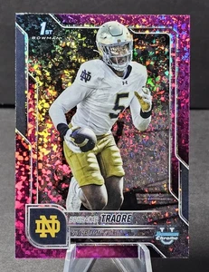 2025 Bowman U Chrome Boubacar Traore #30 1st Bow Fuchsia Mini Diamond Ref /225 - Bild 1 von 2