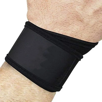 ✈1 Pair Half Finger With Wrist Wraps Thickened Silicone Palm For - Image 1 of 4