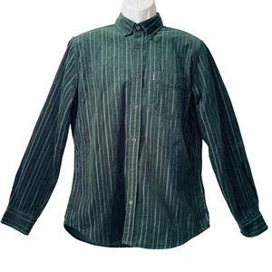 Ben Sherman Classic Fit Dark Green Corduroy Stripe Shirt Size Medium NWOT - Picture 1 of 7