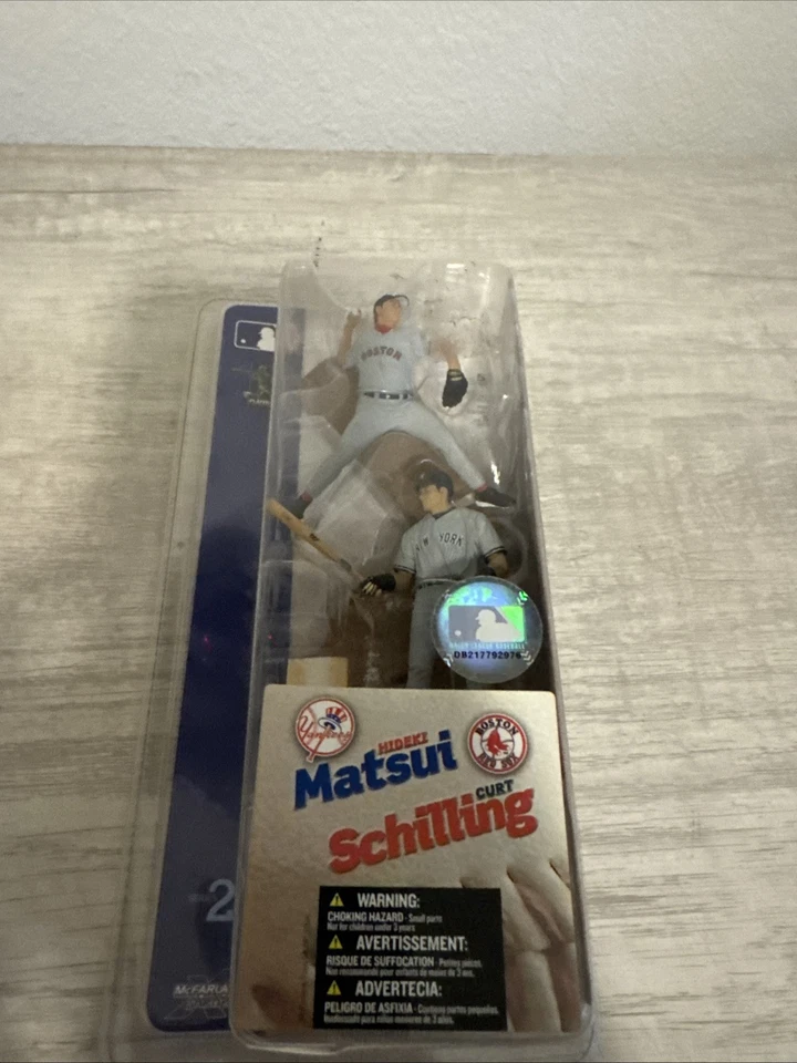 Hideki Matsui NY Yankees Curt Schilling Boston Red Sox McFarlane 2 Pack Figures - Image 1 of 4