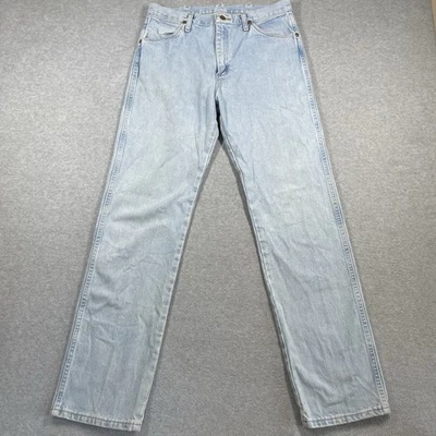 Wrangler 13mwzgh Original Cowboy Cut Jeans Men 33x34 Fit 32x32.5 Blue Light Wash - Image 1 of 4