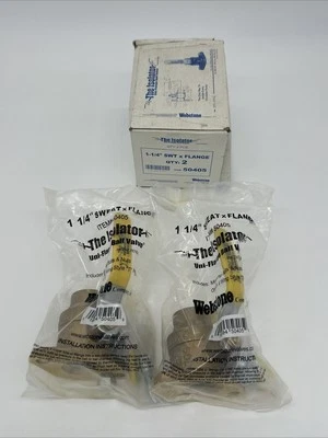 Box Of TWO Webstone #50405 1 1/4" SWT X Flange Isolator Ball Valves • NEW - Image 1 of 4