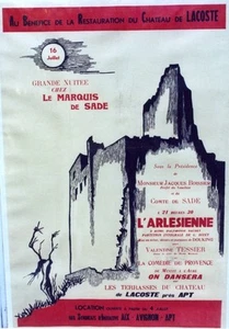"L'ARLESIENNE au CHATEAU DE LACOSTE 1955" Affiche originale entoilée (DOUKING) - Picture 1 of 1