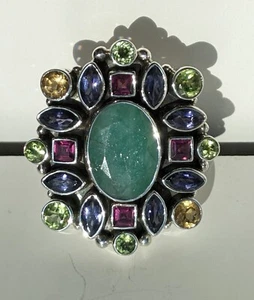 Nicky Butler Limited Edition Sterling Multi Gemstone Ring #1079/3000 Sz 5.75 - Picture 1 of 12