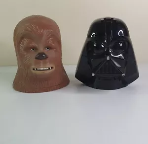 Star Wars Micro Machines Darth Vader Chewbacca Head Playsets 1994 No Figures - Picture 1 of 15