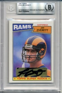 1987 -Jim Everett- Beckett BAS Topps Signed/Autograph/Auto Rookie Card #145 - Picture 1 of 1