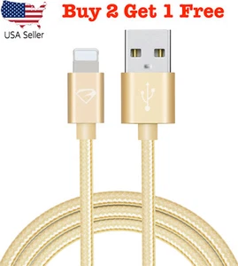 Heavy Duty Braided USB Cable Data Sync Charging Cable for with iPhone 14/13/12 - Picture 1 of 10