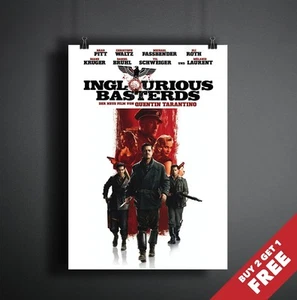 INGLORIOUS BASTERDS 2009 PLAKAT FILMOWY A3 A4 * QUENTIN TARANTINO DRUK FILMOWY - Zdjęcie 1 z 2