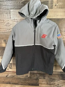 Snap On Tools Jacket Youth Medium Grey Hooded Full Zip Insulated Winter Coat - Picture 1 of 5