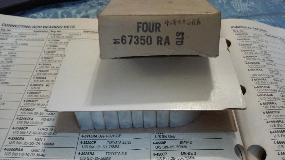 Federal Mogul 67350RA Rod Bearings STD.1.8L 2.0L FORD COURIER MAZDA B1800 B2000  - Image 1 of 1