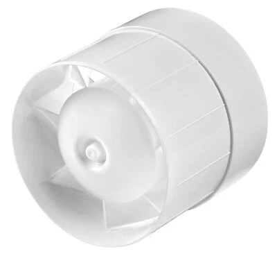 Pipe insert fan 125 mm Inline fan Duct fan Air extraction with Timer WKA IPX4 - Image 1 of 2