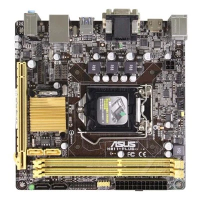 For ASUS H81I-PLUS REV: 1.01 Motherboard LGA 1150 DDR3 Mini-ITX Mainboard - Image 1 of 3