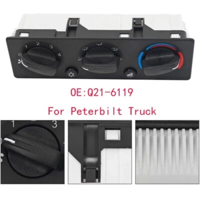 A/C Climate Control Module Panel Replacement # Q21-6119 For Peterbilt Truck Part - Image 1 of 4