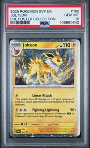 2025 POKEMON SVP EN-SV BLACK STAR PROMO #169 JOLTEON PSA 10 - Picture 1 of 2