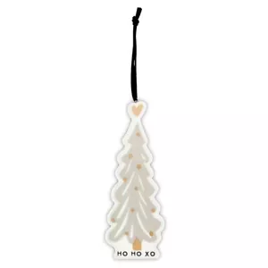 HO HO XO Ornament Christmas Ornaments Ceramic Hanging Decoration - Pack of 4 - Picture 1 of 4