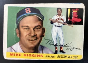 1955 Topps Baseball #150 Mike Higgins (Medias Rojas); Fair (mal cortado) - Imagen 1 de 2