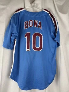 Larry Bowa Autographed Phillies Throwback Jersey Inscribed "1980 W.S.C." JSA - Picture 1 of 4
