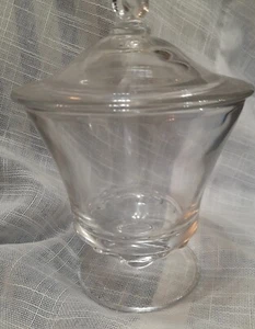 Vintage Fostoria Century Glass Footed Candy Dish Clear Wave Design At Bottom - Picture 1 of 7
